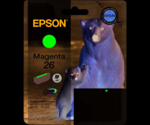 Cartucho tinta epson t261340 magenta photo 26 xp - 600 - 605 - 700 - 800 -  oso polar