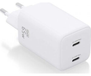 Cargador Aisens Gan 65w 2xusb-c Pd3.0 Qc4.0 Blanco