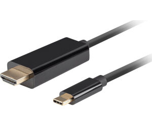 Cable usb tipo c a hdmi 4k lanberg 3m - macho - macho - negro