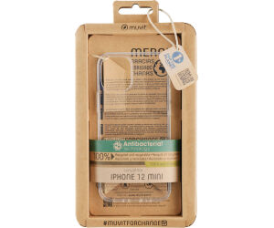 Funda muvit recycletek antibacteriana para apple iphone 12 mini transparente