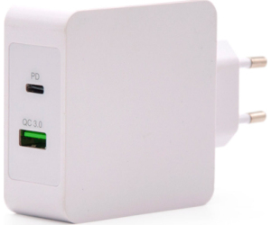 Cargador de Pared TooQ TQWC-2SC03WT/ 1xUSB Tipo-C/ 1xUSB/ 48W