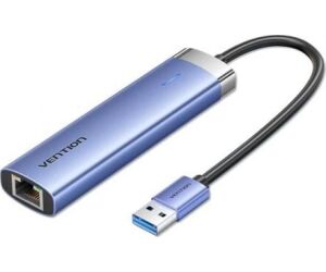 Hub USB 3.0 Vention TGFSB/ 3xUSB/ 1xRJ45/ 1xUSB Tipo-C PD