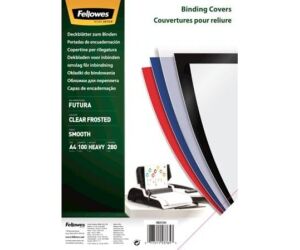 Portadas de Polipropileno Fellowes 5376503/ A4/ 300 Micras/ 100 unidades/ Transparente