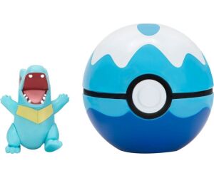 Pokeball jazwares pokemon clip 'n' go totodile y dive ball