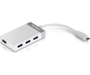 Hub USB Tipo-C Trendnet TUC-H4E/ 4xUSB/ Blanco y Gris