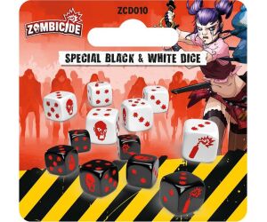 Pack dados especial black - white juego de mesa zombicide