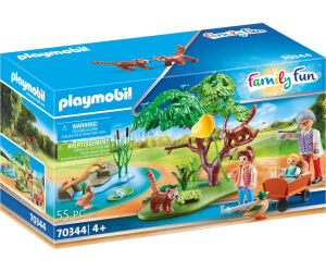 Playmobil diversion en familia recinto exterior de pandas rojos