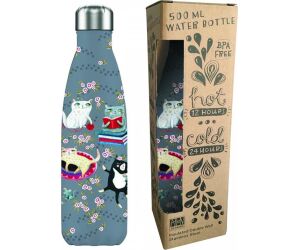 Botella isotermica enesco black crazy cats