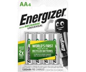 Blister 4 Pilas Recargables Universal Potencia 1300 Mah Tipo Hr6 Energizer E301376000