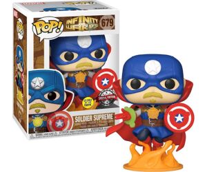 Funko pop marvel infinity warps soldado supremo glow in the dark brillo en la oscuridad exclusivo 36820