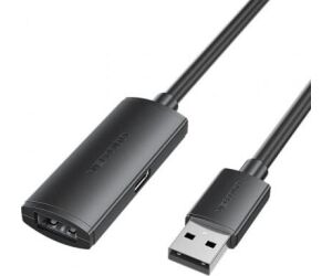 Cable Alargador Usb 2.0 M/h 10 M Negro Vention