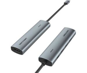 Docking USB Tipo-C Vention TGGHB/ 3xUSB/ 1xHDMI/ 1xUSB Tipo-C PD