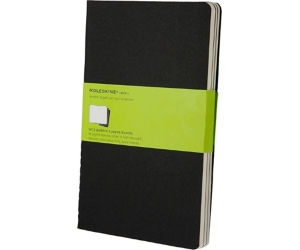 Set De 3 Libretas Cahier Negras L (13x21cm) Lisas Moleskine Qp318