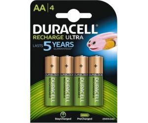 Pack de 4 Pilas AA Duracell HR06-P/ 1.2V/ Recargables