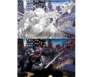 Puzzle para rascar prime 3d marvel spiderman vs venom 150 piezas