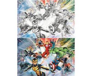 Puzzle para rascar prime 3d marvel collage de personajes 150 piezas