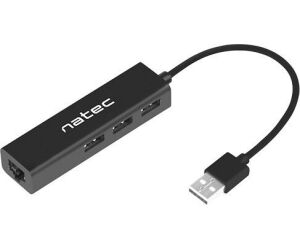 Adaptador Natec Dragonfly Usb 2.0 A Rj45 Gigabit Con 3xusb 2.0