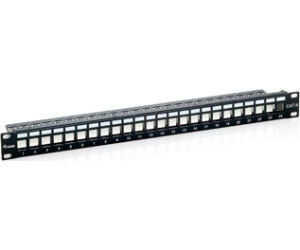 Patch panel equip vacio cat.6 24 puertos keystone 1u