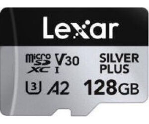 Lexar 128gb Lexar High-performance Silver Plus Microsdxc Uhs-i, Up To 205mb/s Read 150mb/s Write C10 A2 V30 U3,with Adapter