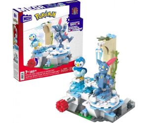 Figura mattel mega construx pokemon piplup y sneasel se relajan