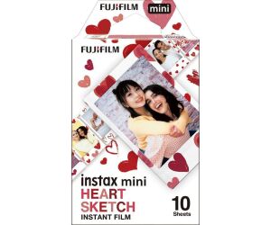 Pelicula fujifilm para instax mini heart sketch