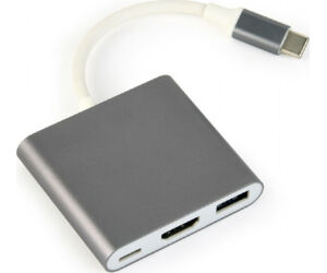 Multiadaptador Gembird Usb Tipo C, Gris Espacial