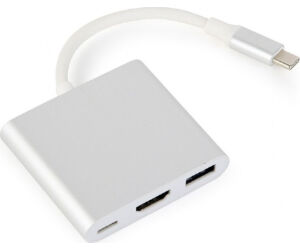 Multiadaptador Gembird Usb Tipo C, Plateado