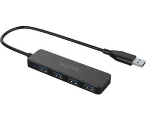 Hub 4 Puertos Usb 3.0 Negro Approx