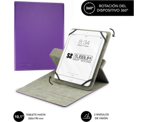 Funda subblim rotate 360 executive case para tablet 10.1 pulgadas purpura