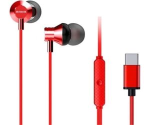 Auriculares Intrauditivos Aiwa ESTM-50USB-C/RD/ con Micrfono/ USB Tipo-C/ Rojos