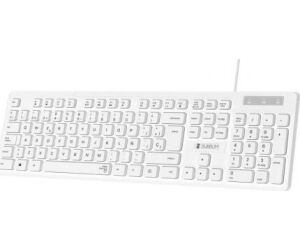 SUBBLIM Teclado Ergonómico Business Slim Silencioso con cable USB Blanco