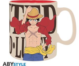 Taza abystyle one piece luffy & wanted