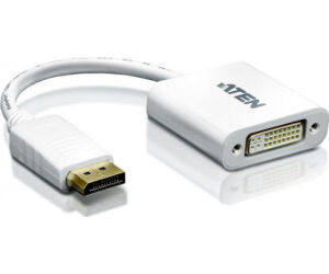 Aten DisplayPort/DVI Adapter DisplayPort Male DVI-I Female Blanco