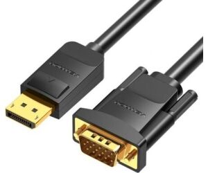 Cable Conversor Vention HBLBJ/ VGA Macho - DisplayPort Macho/ 5m/ Negro