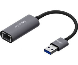 Adaptador USB 3.0 - RJ45 Aisens A106-0708/ 1000Mbps