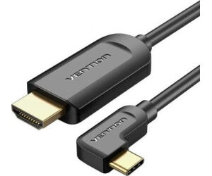 Conversor 1.4 Usb-c/m A Hdmi/m 4k Acodado 1.5 M Negro Vention