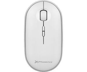 Phoenix rebble ratn inalambrico bluetooth y 2.4 ghz hasta 3 dispositivos con receptor usb clic silencioso para porttil notebook pc chomebook mac color blanco