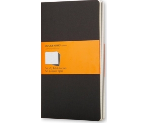 Set De 3 Libretas Cahier Negras L (13x21cm) Rayas Moleskine Qp316