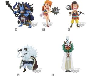 Figura banpresto one piece world collectable wanokuni onigashima 6 unidad aleatoria