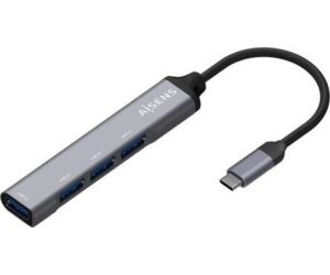 Hub Aisens Usb 3.1 Usb-c Usb-c/m-4xtipo A/h Gris 10cm