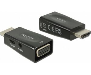 Delock Adaptador HDMI-A macho VGA hembra/audio