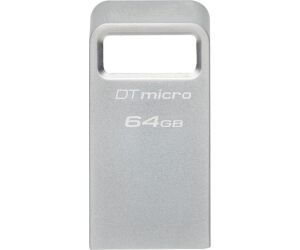 Kingston Technology DataTraveler Micro unidad flash USB 64 GB USB tipo A 3.2 Gen 1 (3.1 Gen 1) Plata