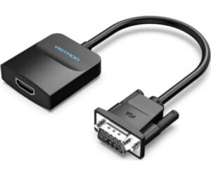 Cable Conversor Vention ACNBB/ VGA Macho - HDMI Hembra/ 15cm/ Negro