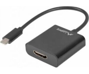 Adaptador usb lanberg usb tipo c macho 3.1 a hdmi hembra 15cm displayport alt mode negro