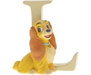 Figura enesco disney la dama y el vagabundo lady letra l