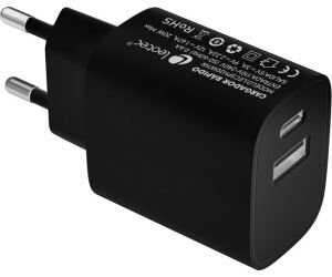 Cargador Pared/viaje Usb-c/pd + Usb-a 20w Negro Leotec