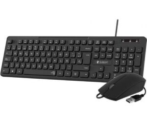 SUBBLIM Teclado Ergonómico y ratón Combo Business Slim Silencioso con cable USB