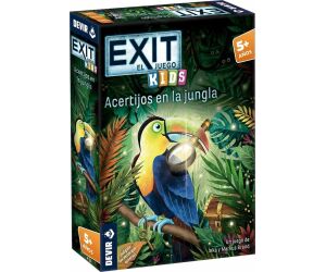 Juego de mesa devir exit kids acertijos en la jungla