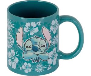 Taza karactermania disney stitch flores azules