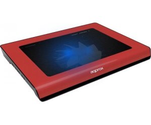 Laptop Cooler Pad 14'' 2 Leds Rojo Approx